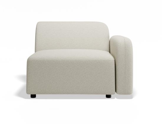 Atticus Modular Sofa Section - Right Arm - Ivory Cream