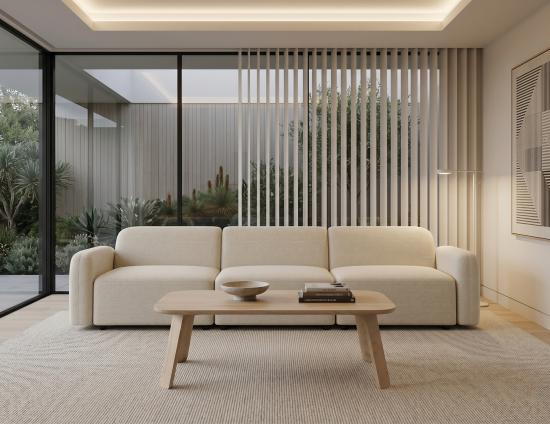 Atticus Modular Sofa - 3 Seater - Ivory Cream