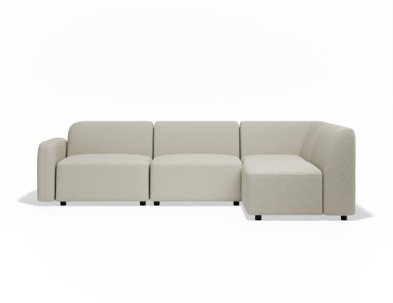 Atticus Modular Sofa - Config A or B Chaise Return - Ivory Cream