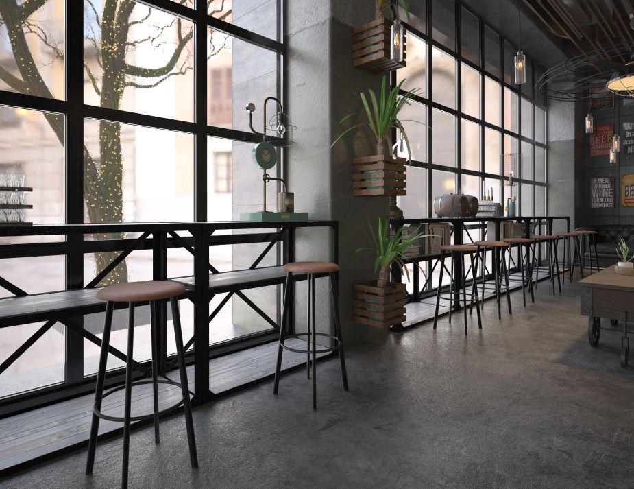 L 1 Atlas Barstool Tan Lifestyle