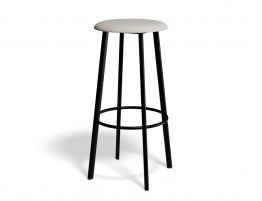 75cm Bar Height - Light Grey Fabric Seat