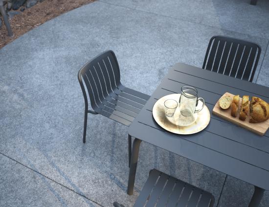 Roku Dining Table 90cm - Outdoor - Charcoal