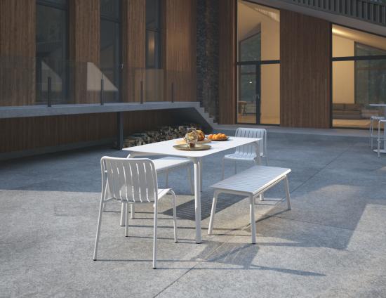 Roku Bench 120cm - Outdoor - White
