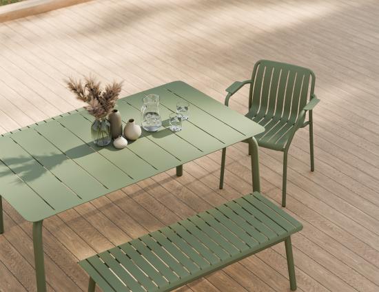 Roku Bench 120cm - Outdoor - Eucalyptus Green