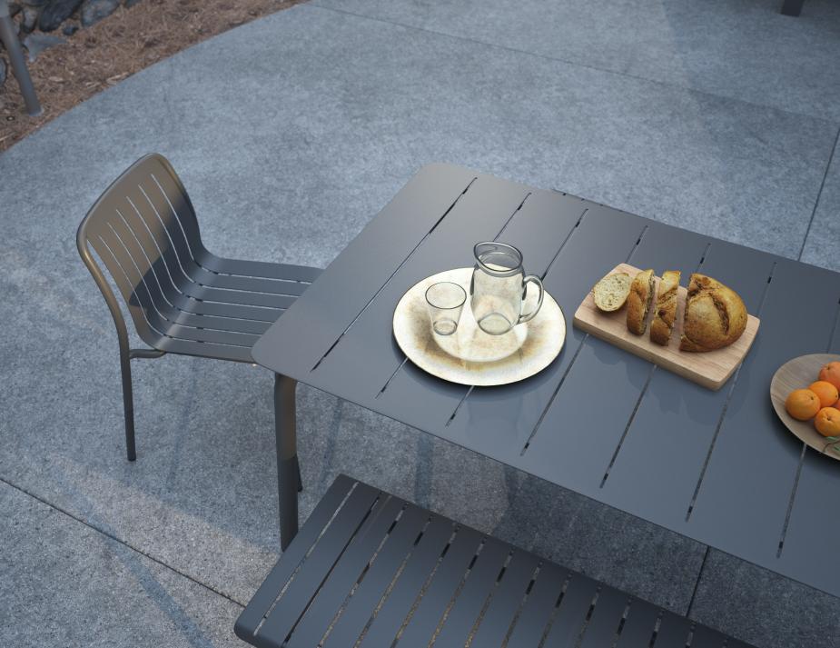 L 3 Roku Diningse120tbenches Charcoal