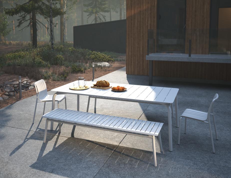 L 1 Roku Diningsebenches White1