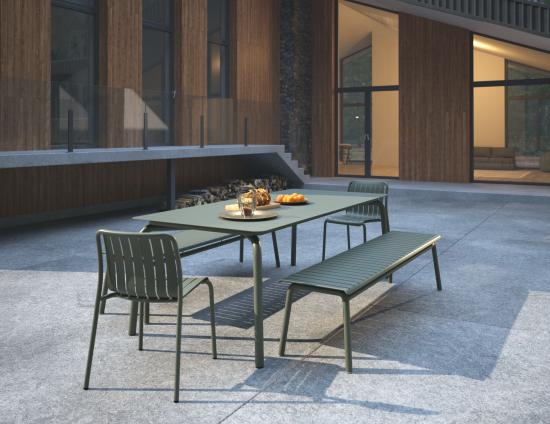 Roku Dining Table 220cm - Outdoor - Eucalyptus Green