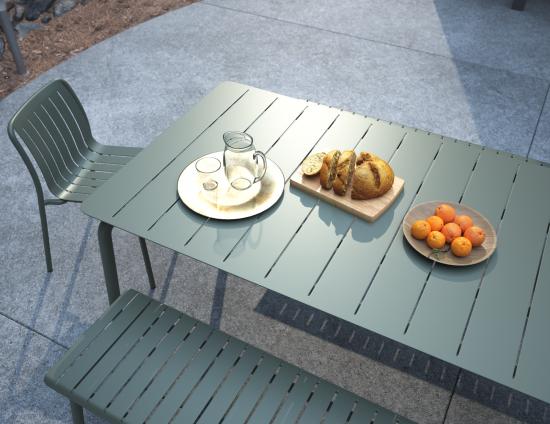 Roku Dining Table 220cm - Outdoor - Eucalyptus Green