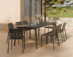 L 3 Roku Diningtable 240 Chair Charcoal Residential