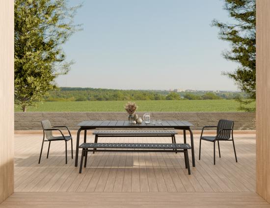 Roku Bench 190cm - Outdoor - Charcoal
