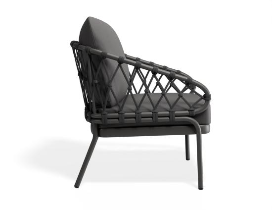 Kara Lounge Chair - Outdoor - Single - Charcoal