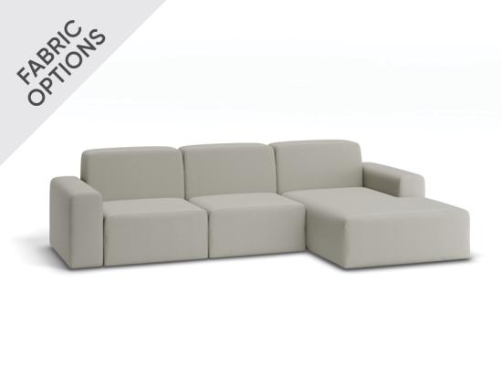 Block Sofa - 3 Seater with Right Chaise