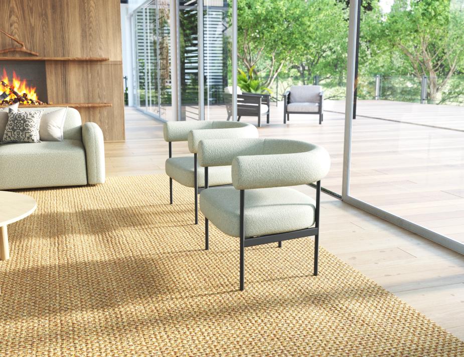 L 2 Marlowe Loungechair Ivorycream