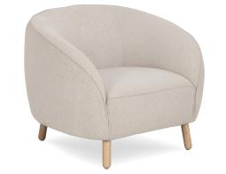 Willow Lounge Chair - Oak Legs - Oyster Grey Fabric