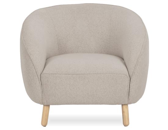 Willow Lounge Chair - Oak Legs - Oyster Grey Fabric