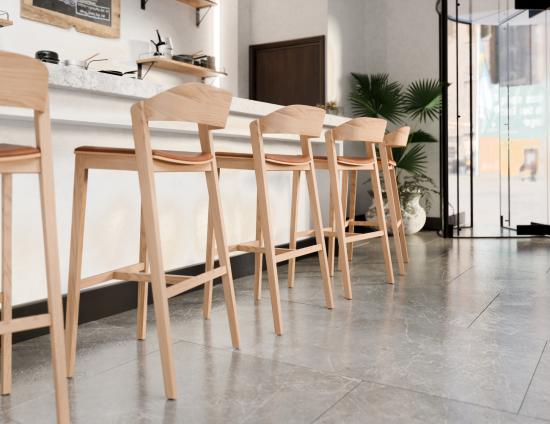 Grayson Bar Stool - Natural - Upholstered