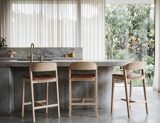 Grayson Bar Stool - Natural - Upholstered