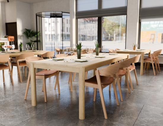 Grayson Dining Chair - Natural - Upholstered