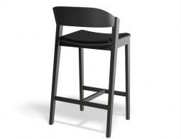 Grayson 65cm Barstool Black Blackpu Back