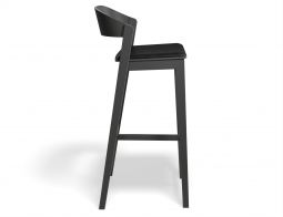 Grayson 75cm Barstool Black Blackpu Side