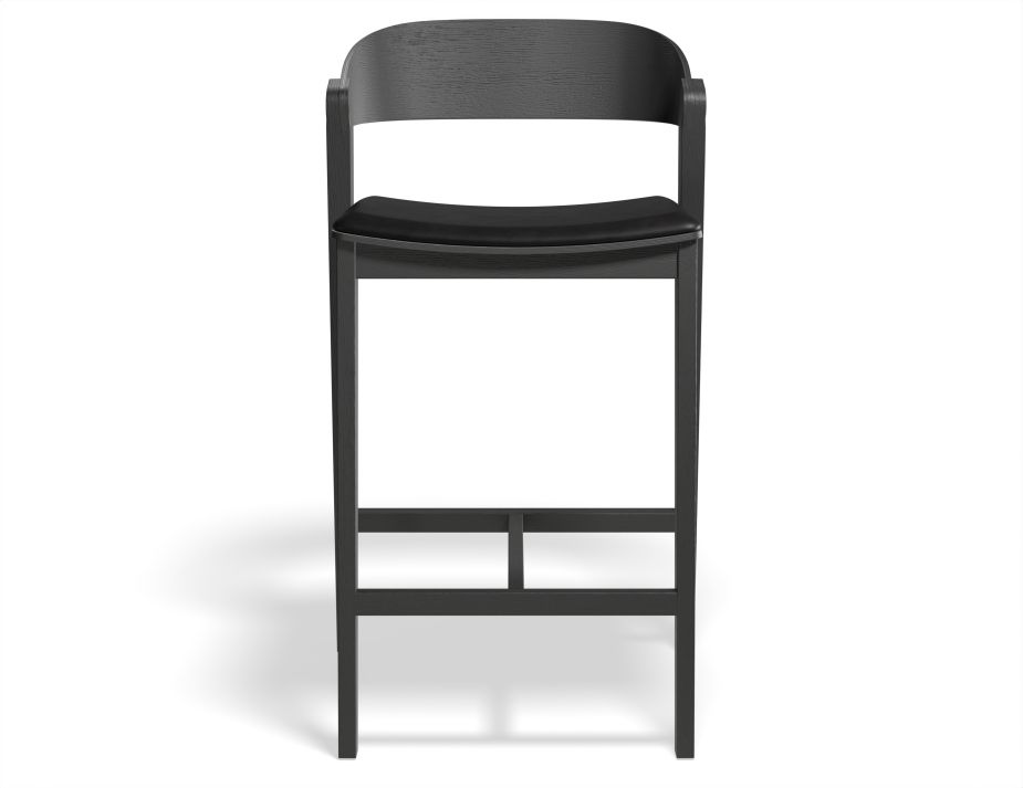 Grayson 65cm Barstool Black Blackpu Front