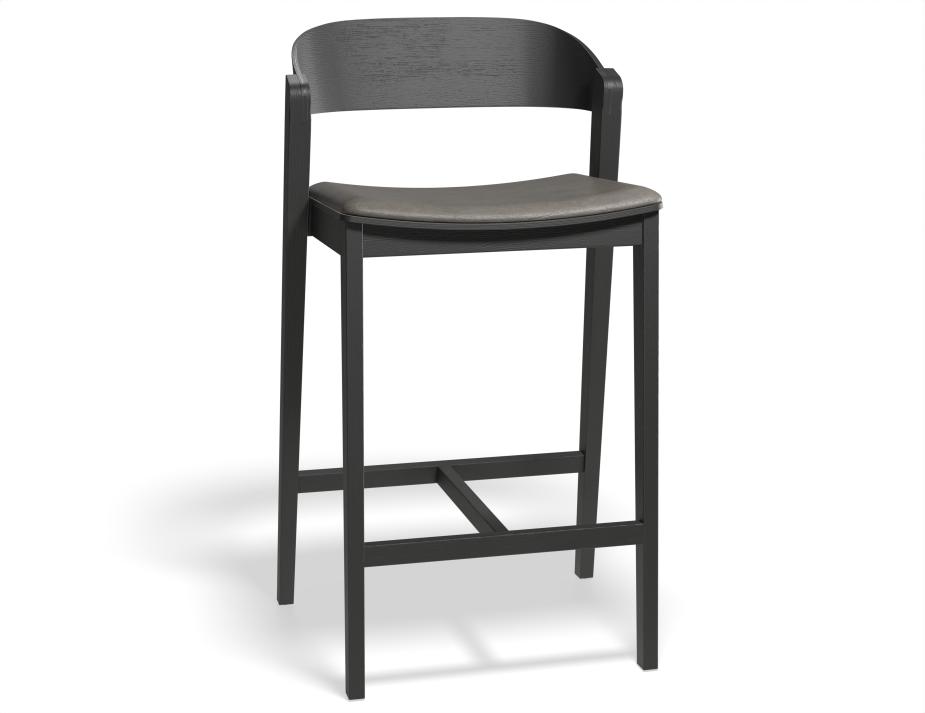 Grayson 65cm Barstool Black Greypu