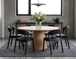 Grayson Chair Black Round Table Lifestyle
