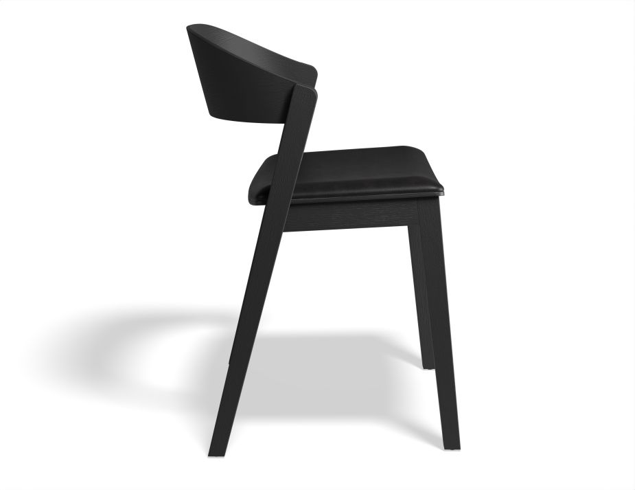 Grayson Chair Black Blackpu Side