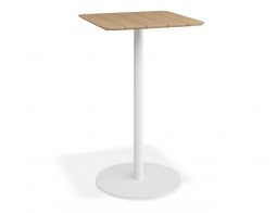Roku High Bar Teak Table - Outdoor - White