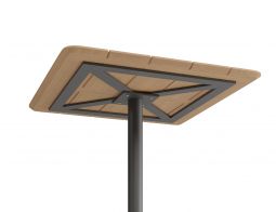 P 4 Roku Teakbartable 75x75 Charcoal