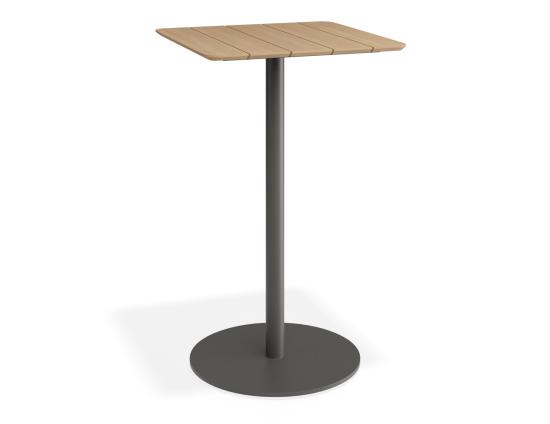 Roku High Bar Teak Table - Outdoor - Charcoal