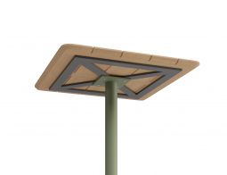 P 4 Roku Teakbartable 65x65 Green
