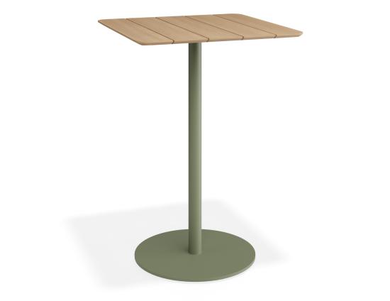 Roku High Bar Teak Table - Outdoor - Eucalyptus Green
