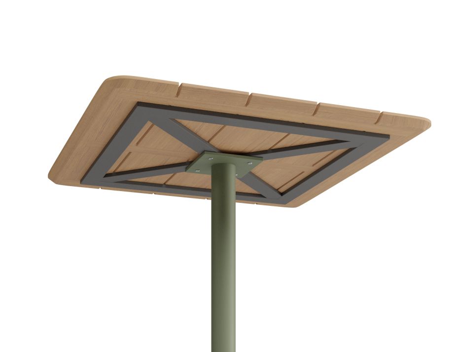 P 4 Roku Teakbartable 75x75 Green