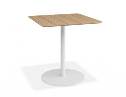 P 1 Roku Teakcafetable 75x75 White
