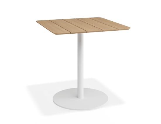 Roku Cafe Teak Table - Outdoor - White