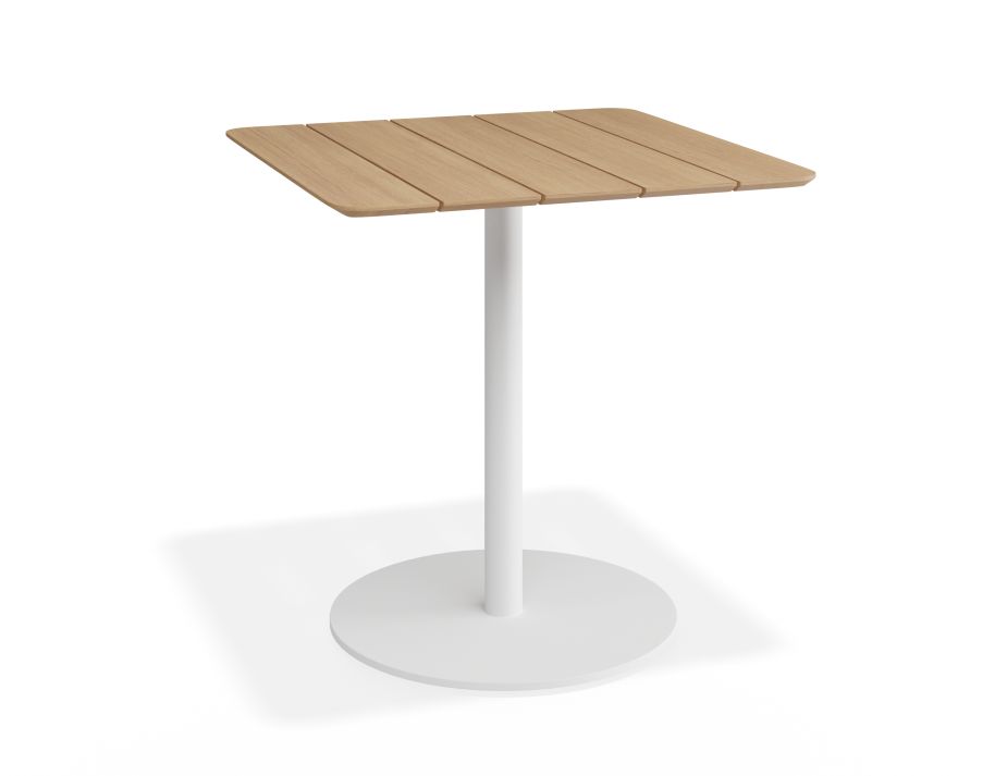 P 1 Roku Teakcafetable 75x75 White