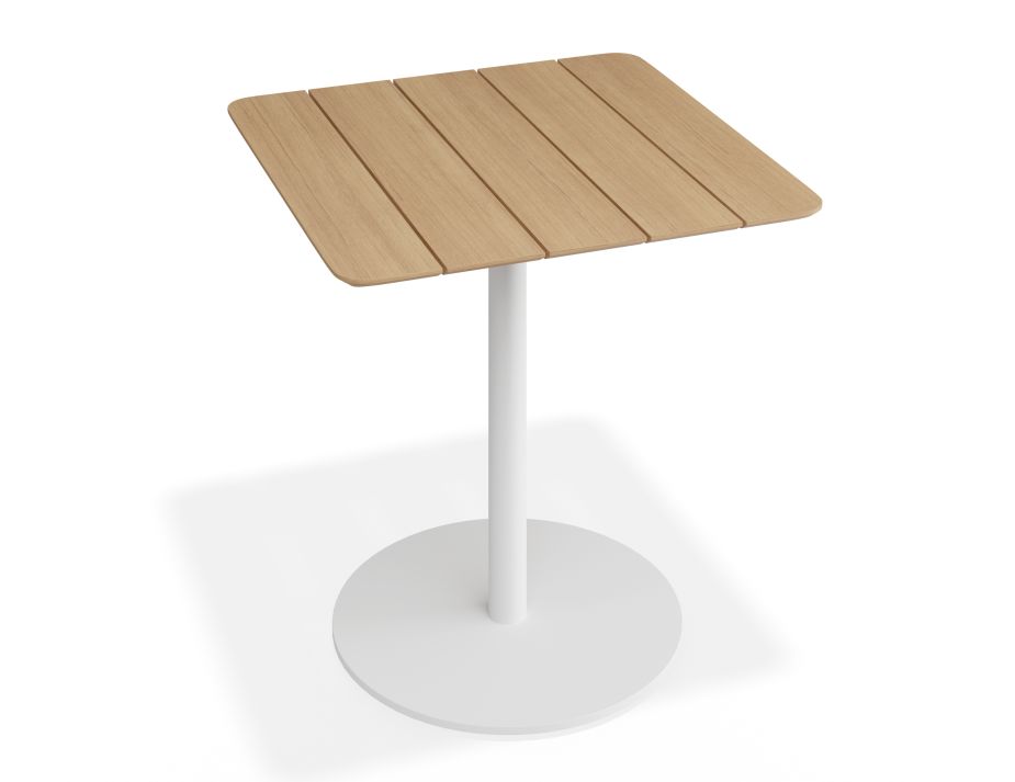 P 2 Roku Teakcafetable 75x75 White