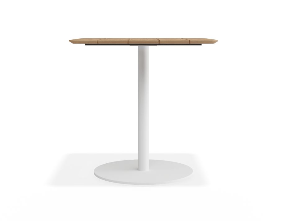 P 3 Roku Teakcafetable 75x75 White