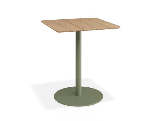 Roku Cafe Teak Table - Outdoor - Eucalyptus Green