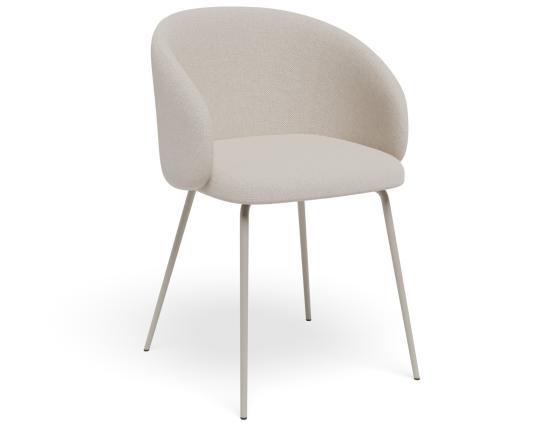 Henley Dining Chair - Light Gray Legs - Fawn Beige Fabric
