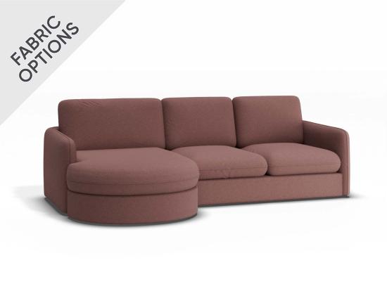 Monte Sofa with Left Chaise - 2 Seater - Custom Upholstered