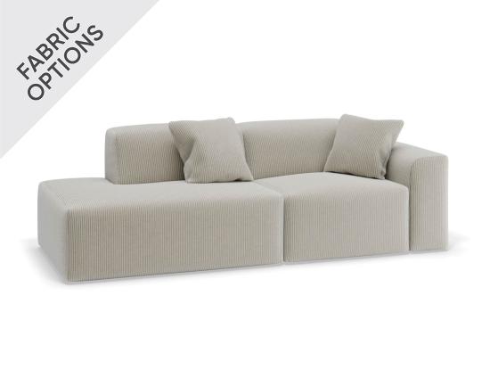 Monaco Sofa - Config A with Left Open End - Custom Upholstered