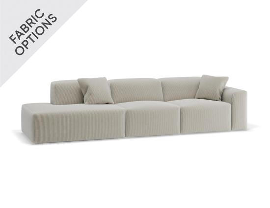 Monaco Sofa - Config B with Left Open End - Custom Upholstered