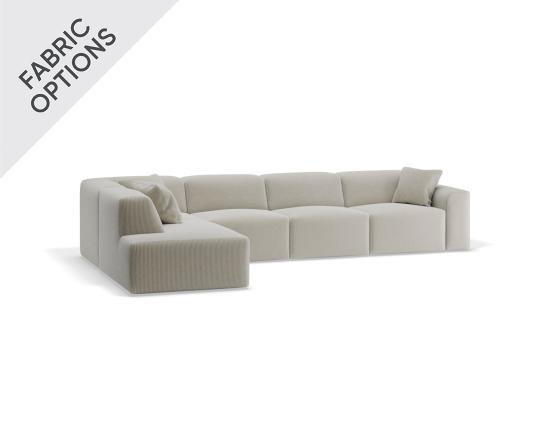 Monaco Sofa - Config F with Left Open End - Custom Upholstered