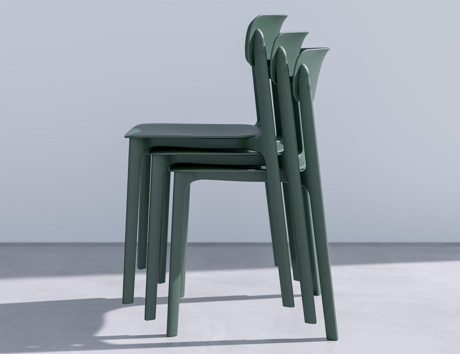 Notion Chair Stacking Olive Product 01