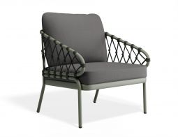 P 1 Kara Loungechair Green Darkgreycushion