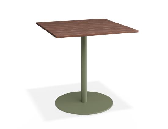 Roku Spotted Gum Cafe Table - Outdoor - Eucalyptus Green
