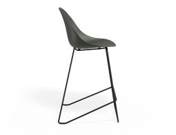 P 3 Pebble Kitchenstool Oliveseat Blackframe