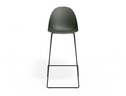 P 4 Pebble Barstool Oliveseat Blackframe